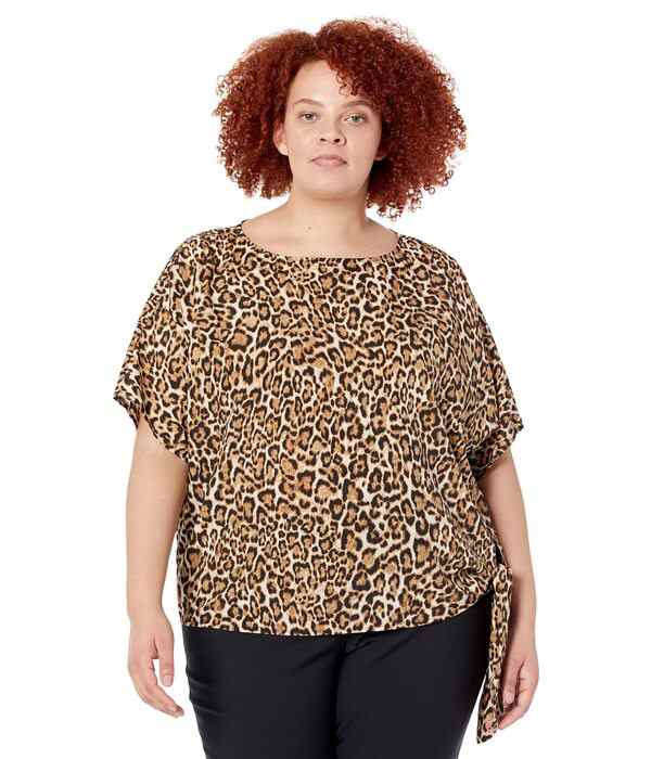 マイケルコース レディース シャツ トップス Plus Size Wildcat Tie Top Husk