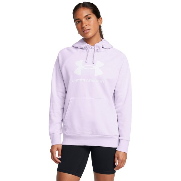 アンダーアーマー レディース パーカー・スウェット アウター Rival Fleece Big Logo Hoodie Salt Purple/Whiteの通販は 9,840円