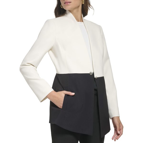 トミー ヒルフィガー レディース コート アウター Color-Block Jacket Ivory/Blackの通販は 32,800円