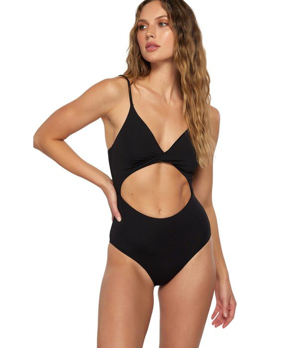 オニール レディース 上下セット 水着 Saltwater Solids Hanalei One-Piece Black