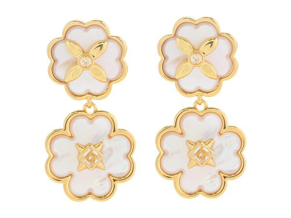 ケイトスペード レディース ピアス・イヤリング アクセサリー Heritage Bloom Drop Earrings Cream/Gold