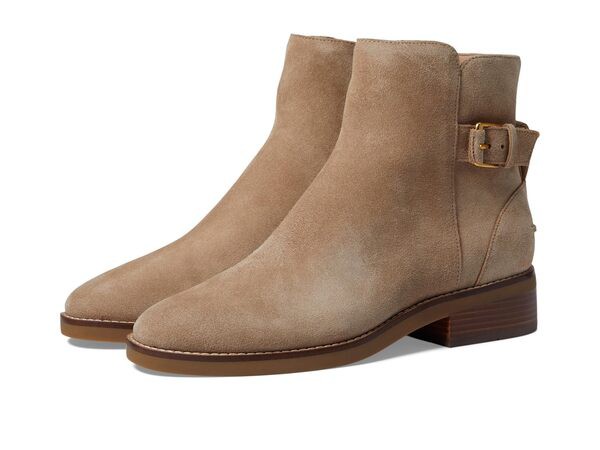 コールハーン レディース ブーツ・レインブーツ シューズ Hampshire Buckle Bootie Dark Latte Suede