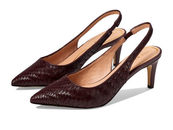 コールハーン レディース ヒール シューズ Vandam Slingback Pump 65 mm Bloodstone Woven Leather