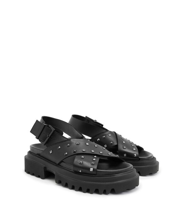 オールセインツ レディース ヒール シューズ Cosmo Stud Sandals Blackの通販は