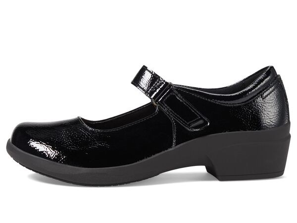 クラークス レディース サンダル シューズ Talene Ave Black Crinkle Patent Syntheticの通販は