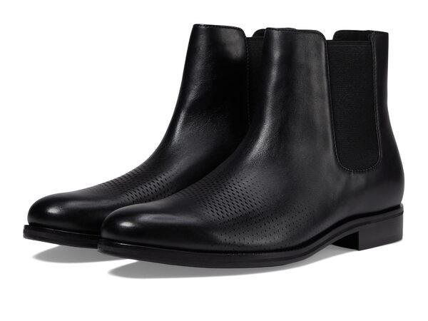 コールハーン メンズ ブーツ・レインブーツ シューズ Washington Grand Laser Chelsea Boot Black/Black