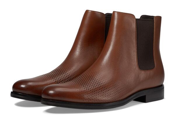 コールハーン メンズ ブーツ・レインブーツ シューズ Washington Grand Laser Chelsea Boot British Tan/Dark Chocolate