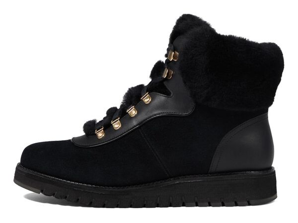 コールハーン レディース ブーツ・レインブーツ シューズ Zerogrand Explore Upstate Hiker Water Proof Black/Shearling/Black Water Pr