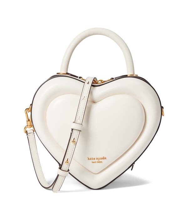 ケイトスペード レディース ハンドバッグ バッグ Pitter Patter Smooth Leather 3-D Heart Crossbody Cream