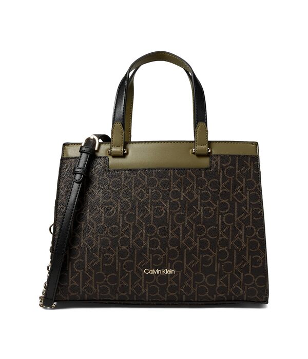 カルバンクライン レディース ハンドバッグ バッグ Velora Signature Satchel Brown/Khaki/Black/Olive 20,610円