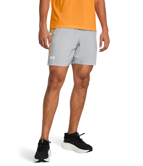 アンダーアーマー メンズ ハーフパンツ・ショーツ ボトムス Launch Run 7" Shorts Mod Gray/Nova Orange/Reflectiveの通販は