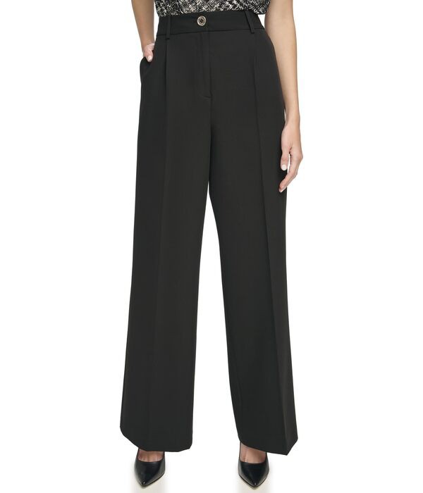 トミー ヒルフィガー レディース カジュアルパンツ ボトムス Solid Wide Leg Pants Black