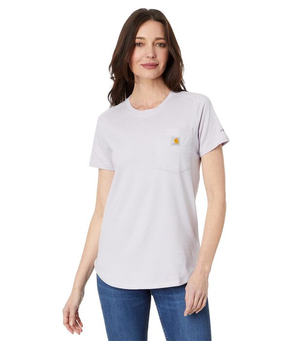 カーハート レディース シャツ トップス Force Relaxed Fit Midweight Pocket T-Shirt Lilac Hazeの通販は
