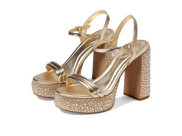 マイケルコース レディース ヒール シューズ Laci Platform Sandal Pale Gold