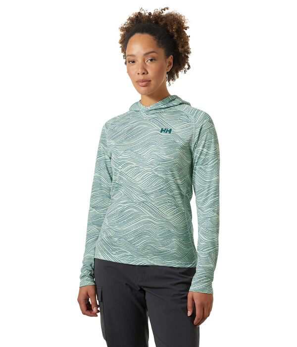 ヘリーハンセン レディース パーカー・スウェット アウター Lifa Active Solen Graphic Hoodie Green