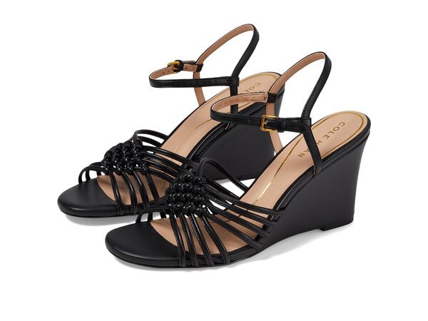 コールハーン レディース ヒール シューズ Jitney Knot Wedge Black Leatherの通販は