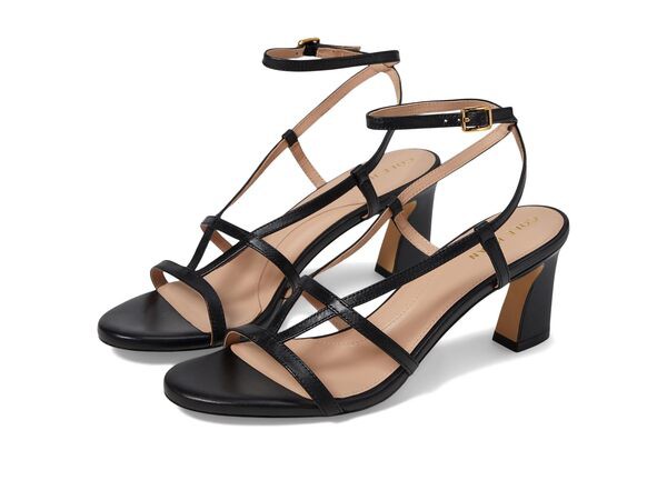 コールハーン レディース ヒール シューズ Amber Strappy Sandals Black Leather