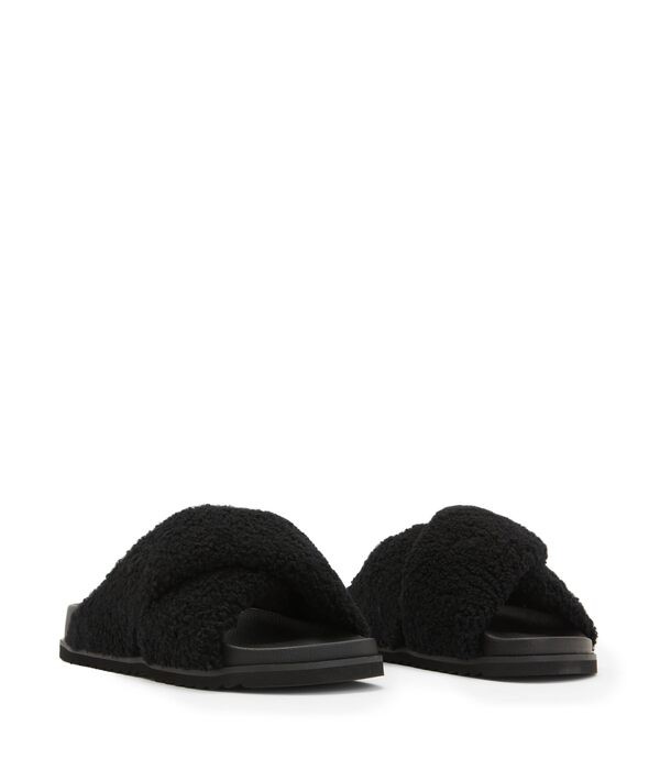 オールセインツ レディース サンダル シューズ Saki Shearling Sandal Black