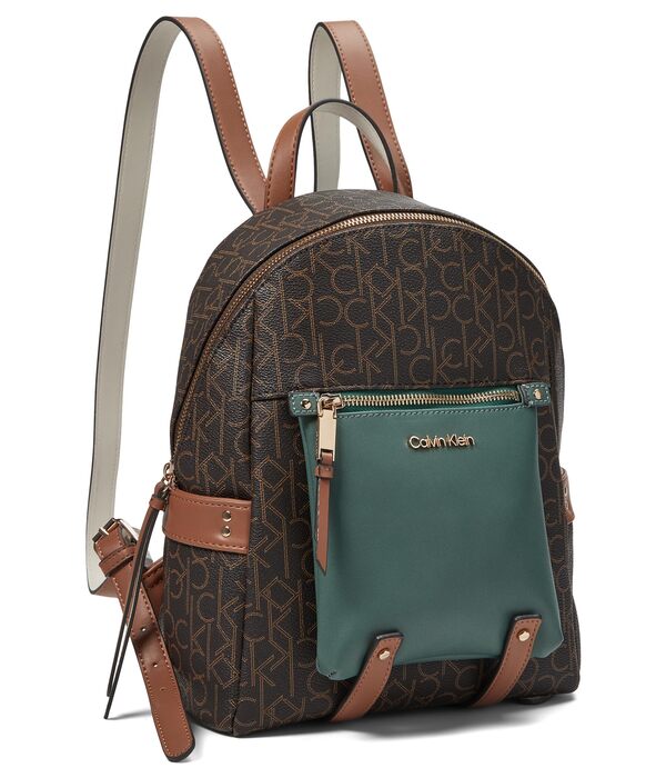 カルバンクライン レディース バックパック・リュックサック バッグ Maya Signature Backpack Brown/Khaki/Whiteの通販は 26,496円