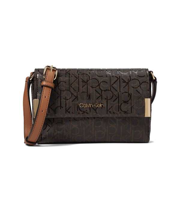 カルバンクライン レディース ハンドバッグ バッグ Key Item-Xbody Signature Crossbody Brown/Khaki/Caramelの通販は