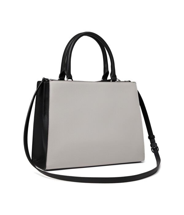 カルバンクライン レディース ハンドバッグ バッグ Edie Tailored Satchel Dove/Blackの通販は