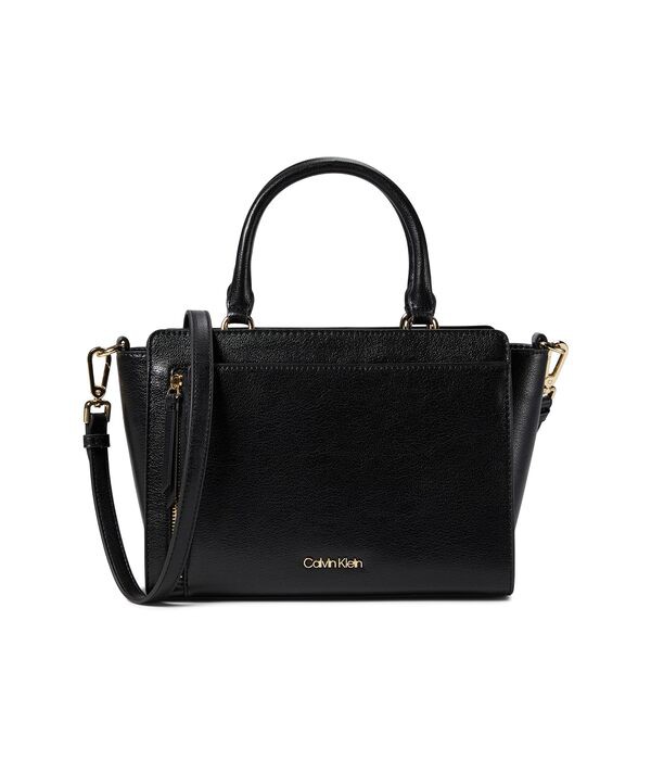 カルバンクライン レディース ハンドバッグ バッグ Rylan Tailored Satchel Black/Goldの通販は