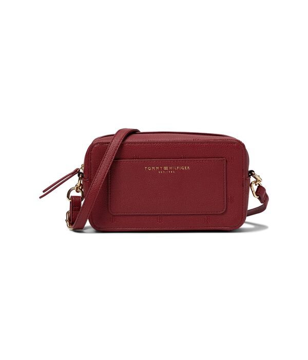 トミー ヒルフィガー レディース ハンドバッグ バッグ Amelia II Camera Crossbody-Embossed Th Serif Critter PVC Virginia Redの通販は 20,980円