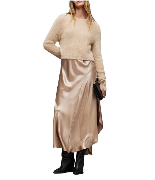 オールセインツ レディース ワンピース トップス Megan Dress Caramel Brown