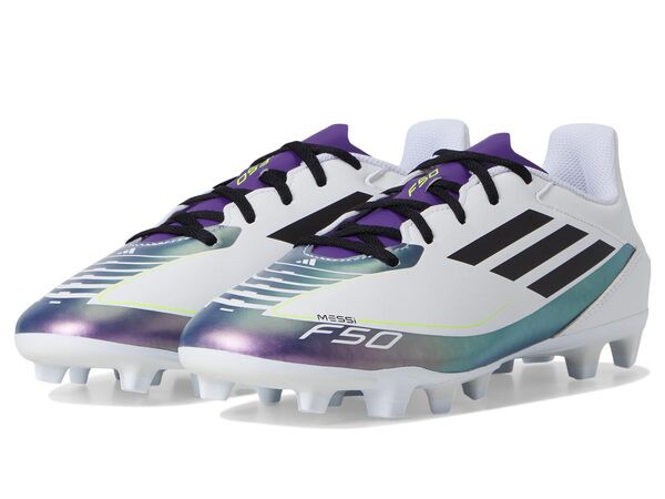 アディダス メンズ スニーカー シューズ F50 Club Messi Football Boots Flexible Ground White/Black/Unity Purple