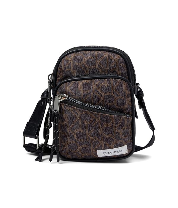 カルバンクライン レディース ハンドバッグ バッグ Evie Nylon Crossbody Brown/Khaki/Blackの通販は 33,800円