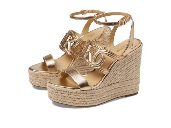 マイケルコース レディース ヒール シューズ Alma Wedge Espadrille Pale Gold