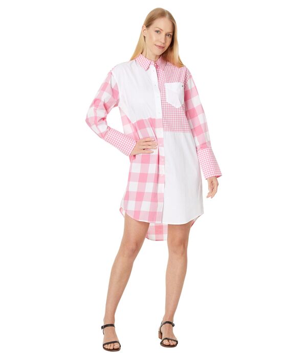 トミー ヒルフィガー レディース ワンピース トップス Gingham Patchwork Dress Peony Comboの通販は