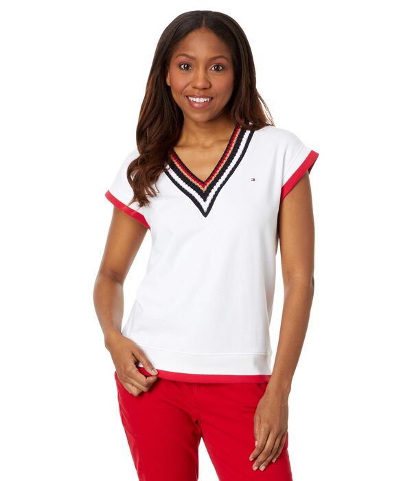 トミー ヒルフィガー レディース ニット・セーター アウター French Terry Pullover Vest Bright Whiteの通販は 19,980円