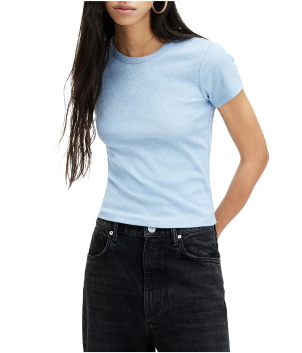 オールセインツ レディース シャツ トップス Stevie Tee Blue Marl