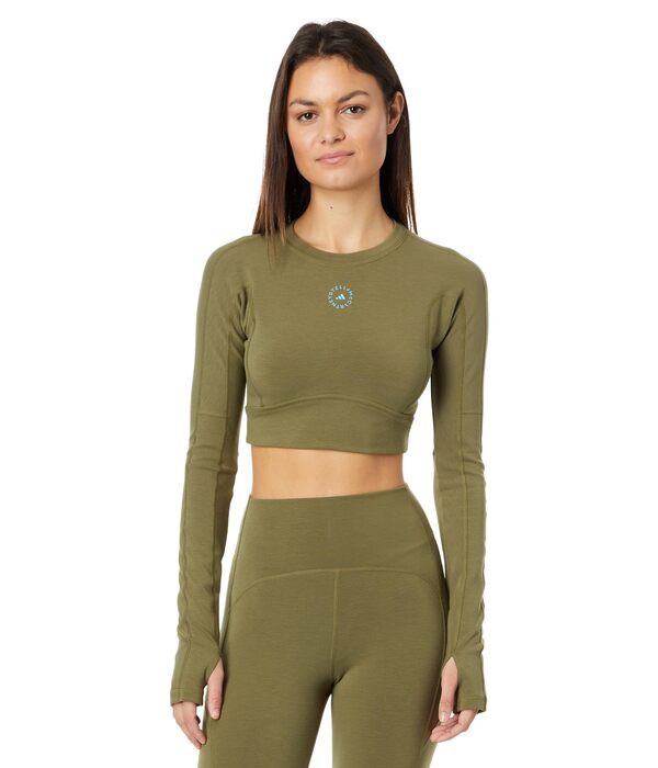 アディダス レディース シャツ トップス TrueStrength Yoga Crop Top IT5714 Focus Olive