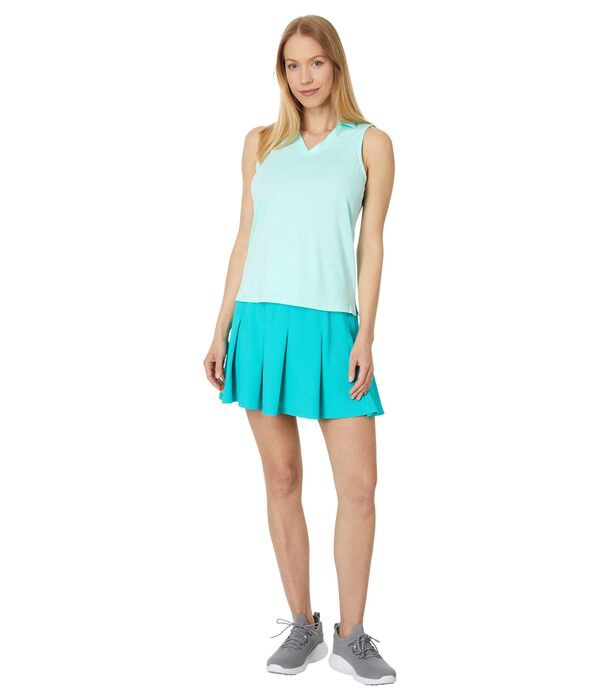 スケッチャーズ レディース シャツ トップス Pickleball Godri Swift Sleeveless Polo Light Blue