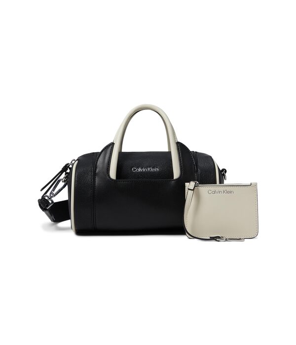カルバンクライン レディース ハンドバッグ バッグ Geeta Casual Crossbody Black/White