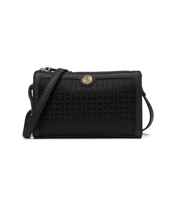 トミー ヒルフィガー レディース ハンドバッグ バッグ Wilder II Top Zip Crossbody Black Tonal