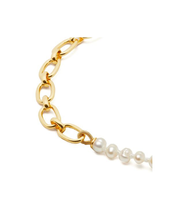 ケイトスペード レディース ブレスレット・バングル・アンクレット アクセサリー Chain And Pearl Line Bracelet Gold