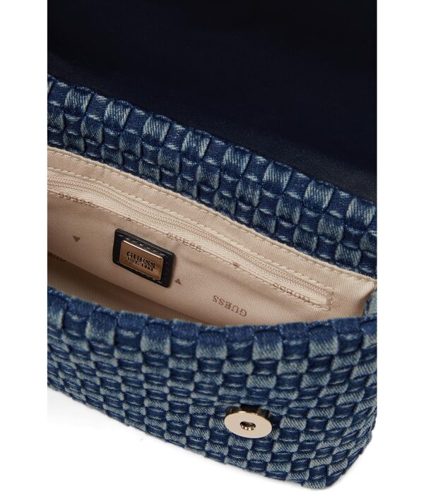 ゲス レディース ハンドバッグ バッグ Majka Crossbody Flap Denim