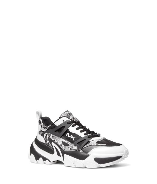 マイケルコース メンズ スニーカー シューズ Nick Trainer Black/Optic Whiteの通販はミドルカット