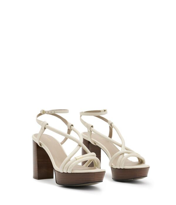 オールセインツ レディース ヒール シューズ Bella Platform Sandal Parchment White