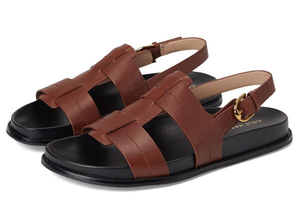 コールハーン レディース サンダル シューズ Marlee Fisherman Footbed Sandals Dark Cuoio Leather