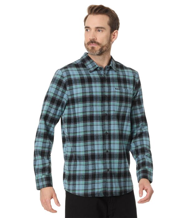 ボルコム メンズ シャツ トップス Caden Plaid Long Sleeve Blue Rinse 13,075円