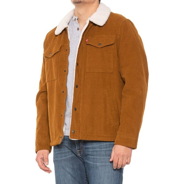 リーバイス メンズ ジャケット・ブルゾン アウター Levi's Depot Corduroy Jacket - Insulated Worker Brownの通販は 10,980円