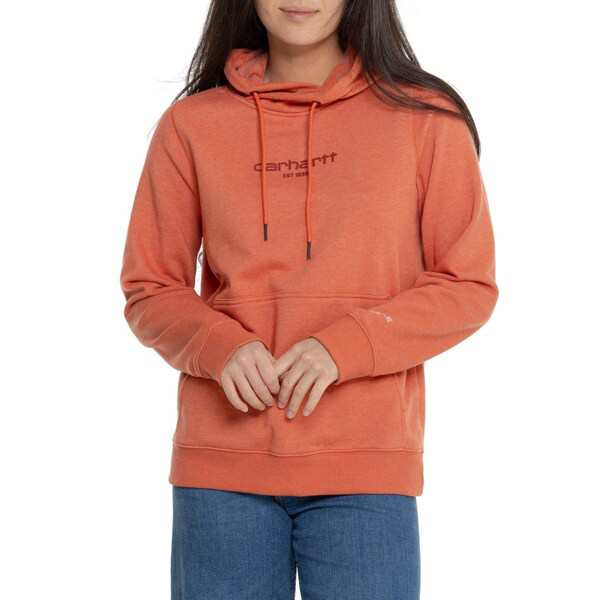 カーハート レディース シャツ トップス Carhartt 105573 ForceR Relaxed Fit Lightweight Graphic Hoodie Desert Orange Heather