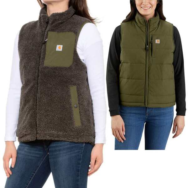 カーハート レディース ジャケット・ブルゾン アウター Carhartt 105607 Montana Reversible Relaxed Fit Vest - Insulated Basil