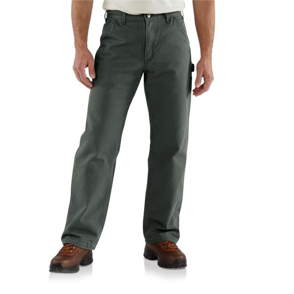 カーハート メンズ カジュアルパンツ ボトムス Carhartt B111 Washed Duck Flannel-Lined Dungaree Pants - Factory Seconds Mossの通販は