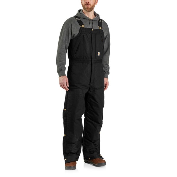 カーハート メンズ カジュアルパンツ ボトムス Carhartt 105470 Loose Fit Firm Duck Bib Overalls - Insulated Factory Seconds Blackの通販は 30,800円