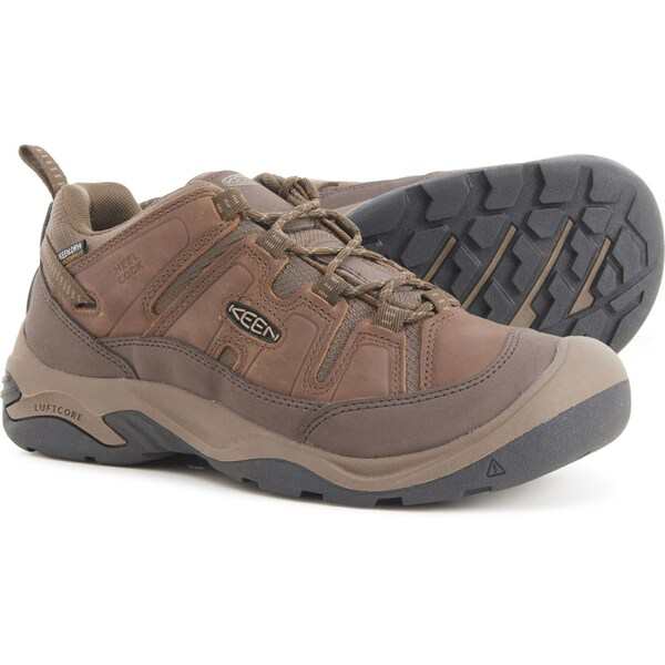 キーン メンズ ブーツ・レインブーツ シューズ Keen Circadia Hiking Shoes - Waterproof Leather (For Men) Shitake/Brindle